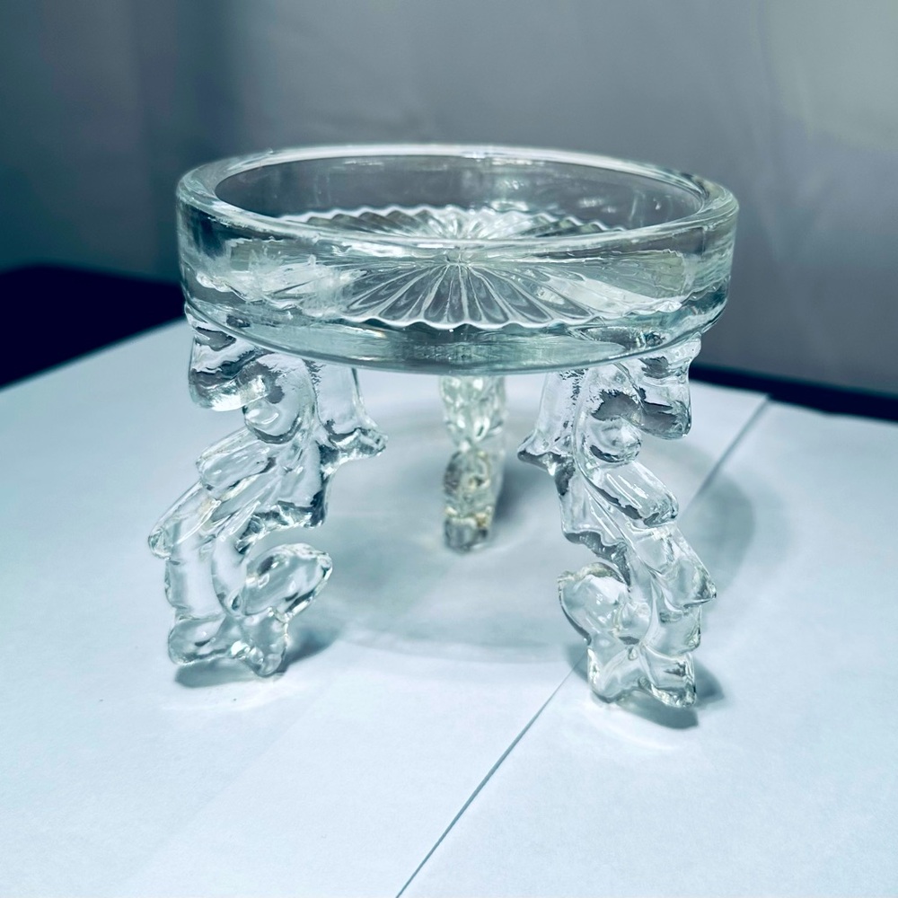 Manhattan Candle Holder Glass Crystal Clear  4” Tall